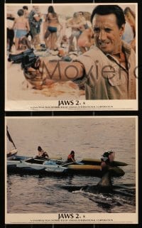 9s109 JAWS 2 6 color English FOH LCs 1978 images of Roy Scheider, Lorraine Gary, Jeannot Szwarc!