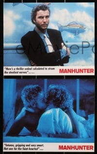 9s053 MANHUNTER 8 color English FOH LCs 1987 Cox as Hannibal Lector, Red Dragon, William Petersen!