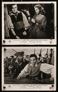 9s532 PRINCESS & THE PIRATE 8 English FOH LCs R1950s images of Bob Hope & sexy Virginia Mayo!