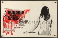 9t539 EUGENIE DE SADE Belgian 1973 Jesus Franco, sexy different art, novel by Marquis de Sade!