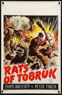 9t540 FIGHTING RATS OF TOBRUK Belgian 1955 the men who stopped Rommel, different ITK art!