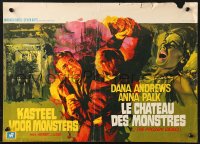 9t545 FROZEN DEAD Belgian 1966 great Ray artwork of fighting Dana Andrews, Anna Palk!