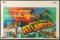 9t610 WARLORDS OF ATLANTIS Belgian 1978 really cool different fantasy artwork with monsters!
