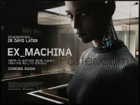 9t121 EX MACHINA advance DS British quad 2015 sexy Alicia Vikander as the humanoid robot Ava!