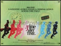 9t138 TIME AFTER TIME British quad 1980 cool different art with Jack the Ripper on the run!