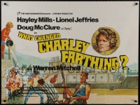 9t141 WHAT CHANGED CHARLEY FARTHING British quad 1974 The Bananas Boat, Hayley Mills!
