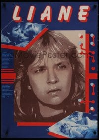 9t464 LIANE East German 23x32 1987 close-up and inset images of Arianne Borbach in the title role!