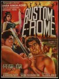 9t026 RUSTOM-E-ROME Indian 1964 Dara Singh, Azad, Vijaya Choudhury, action artwork!