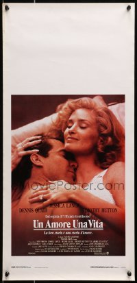 9t948 EVERYBODY'S ALL-AMERICAN Italian locandina 1989 close-up of football player Dennis Quaid, Jessica Lange!