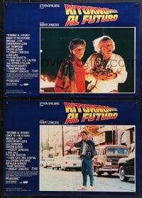 9t842 BACK TO THE FUTURE group of 8 Italian 18x26 pbustas 1985 Zemeckis, Michael J. Fox, Lloyd!