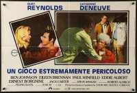 9t910 HUSTLE Italian 18x26 pbusta 1976 Robert Aldrich, Burt Reynolds & sexy Catherine Deneuve!