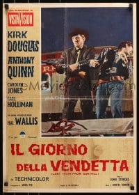 9t878 LAST TRAIN FROM GUN HILL group of 4 Italian 20x28 pbustas 1959 Anthony Quinn, John Sturges!