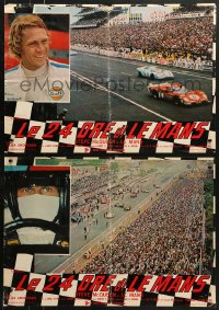 9t863 LE MANS group of 6 Italian 18x26 pbustas 1971 race car driver Steve McQueen in classic race!