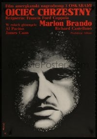 9t732 GODFATHER Polish 23x33 1973 Coppola classic, different art of Marlon Brando by Ruminski!