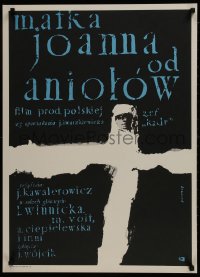 9t734 JOAN OF THE ANGELS Polish 22x31 R1979 Matka Joanna od aniolow, creepy Swierzy art of nun!