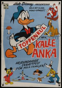 9t018 TOPPENKUL MED KALLE ANKA Swedish 1963 Walt Disney characters including Mickey & Donald Duck!