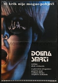 9t268 DEATH VALLEY Yugoslavian 19x27 1982 Paul Le Mat, Catherine Hicks, cool horror artwork!