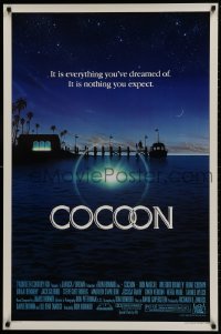 9w588 COCOON 1sh 1985 Ron Howard classic sci-fi, great artwork by John Alvin!