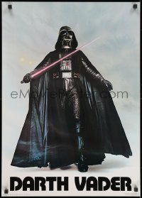 9w235 DARTH VADER 20x28 commercial poster 1977 Seidemann, the Sith Lord w/ lightsaber activated!