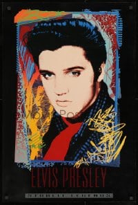 9w241 ELVIS PRESLEY 24x36 commercial poster 1993 great art and image of the King by Jim Evans!