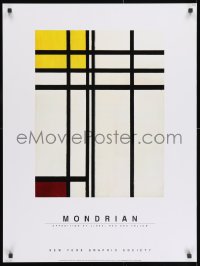 9w251 PIET MONDRIAN 24x32 commercial poster 1992 Opposition of Lines: Red and Yellow!