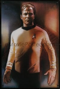 9w258 STAR TREK CREW 27x40 commercial poster 1991 Drew art of William Shatner as Captain Kirk!