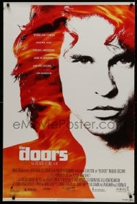 9w615 DOORS 1sh 1990 cool image of Val Kilmer as Jim Morrison, directed by Oliver Stone!