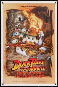 9w619 DUCKTALES: THE MOVIE 1sh 1990 Walt Disney, Scrooge McDuck, cool adventure art by Drew!