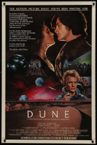 9w620 DUNE advance 1sh 1984 David Lynch classic, top cast images over the desert planet Arrakis!