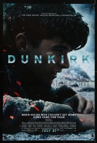 9w621 DUNKIRK advance DS 1sh 2017 Christopher Nolan, Tom Hardy, Murphy, different close-up!