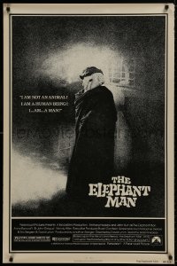 9w624 ELEPHANT MAN 1sh 1980 John Hurt is not an animal, Anthony Hopkins, directed by David Lynch!