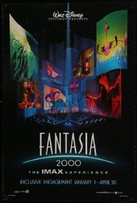 9w631 FANTASIA 2000 IMAX advance DS 1sh 1999 Walt Disney cartoon set to classical music!