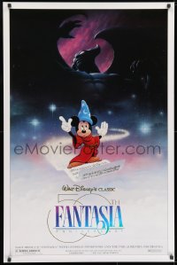 9w629 FANTASIA DS 1sh R1990 Disney classic 50th anniversary commemorative edition!