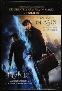 9w633 FANTASTIC BEASTS & WHERE TO FIND THEM/HARRY POTTER DS 1sh 2016 Ezra Miller, Radcliffe!