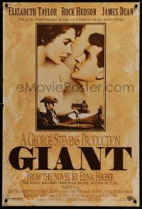 9w654 GIANT DS 1sh R1996 James Dean, Elizabeth Taylor, Rock Hudson, directed by George Stevens!