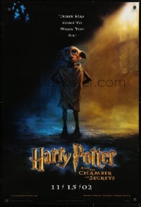 9w679 HARRY POTTER & THE CHAMBER OF SECRETS teaser 1sh 2002 Dobby has come to warn you!
