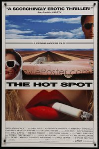 9w686 HOT SPOT int'l 1sh 1990 cool close up smoking & Cadillac image, directed by Dennis Hopper!