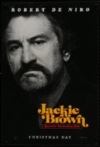 9w713 JACKIE BROWN teaser 1sh 1997 Quentin Tarantino, great close portrait of Robert De Niro!