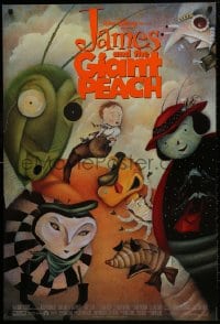 9w716 JAMES & THE GIANT PEACH DS 1sh 1996 Walt Disney stop-motion fantasy cartoon, cool artwork!