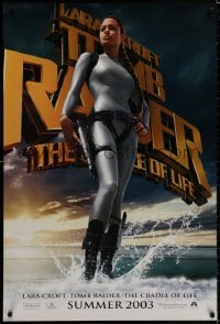 9w731 LARA CROFT TOMB RAIDER THE CRADLE OF LIFE teaser DS 1sh 2003 full-length sexy Angelina Jolie!