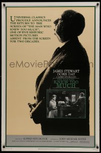 9w763 MAN WHO KNEW TOO MUCH 1sh R1983 directed by Alfred Hitchcock, James Stewart & Doris Day!