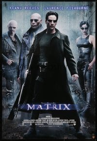 9w200 MATRIX 27x40 video poster 1999 Keanu Reeves, Carrie-Anne Moss, Laurence Fishburne, Wachowskis
