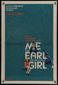 9w767 ME & EARL & THE DYING GIRL advance DS 1sh 2015 this is the poster where you will meet them!