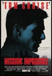 9w774 MISSION IMPOSSIBLE advance DS 1sh 1996 Tom Cruise, Jon Voight, Brian De Palma directed!