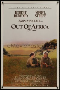 9w801 OUT OF AFRICA advance 1sh 1985 Robert Redford & Meryl Streep, directed by Sydney Pollack!