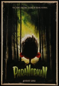9w805 PARANORMAN advance DS 1sh 2012 Norman, you don't become a hero by being normal!