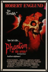 9w810 PHANTOM OF THE OPERA 1sh 1989 Robert Englund was Freddy and now he's the phantom!