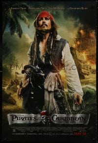9w814 PIRATES OF THE CARIBBEAN: ON STRANGER TIDES advance DS 1sh 2011 Depp as Captain Jack!