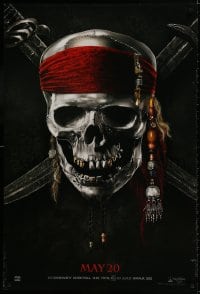 9w815 PIRATES OF THE CARIBBEAN: ON STRANGER TIDES teaser DS 1sh 2011 skull & crossed swords!