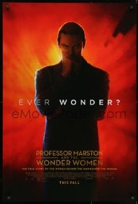 9w826 PROFESSOR MARSTON & THE WONDER WOMEN advance DS 1sh 2017 Luke Evans in the title role!